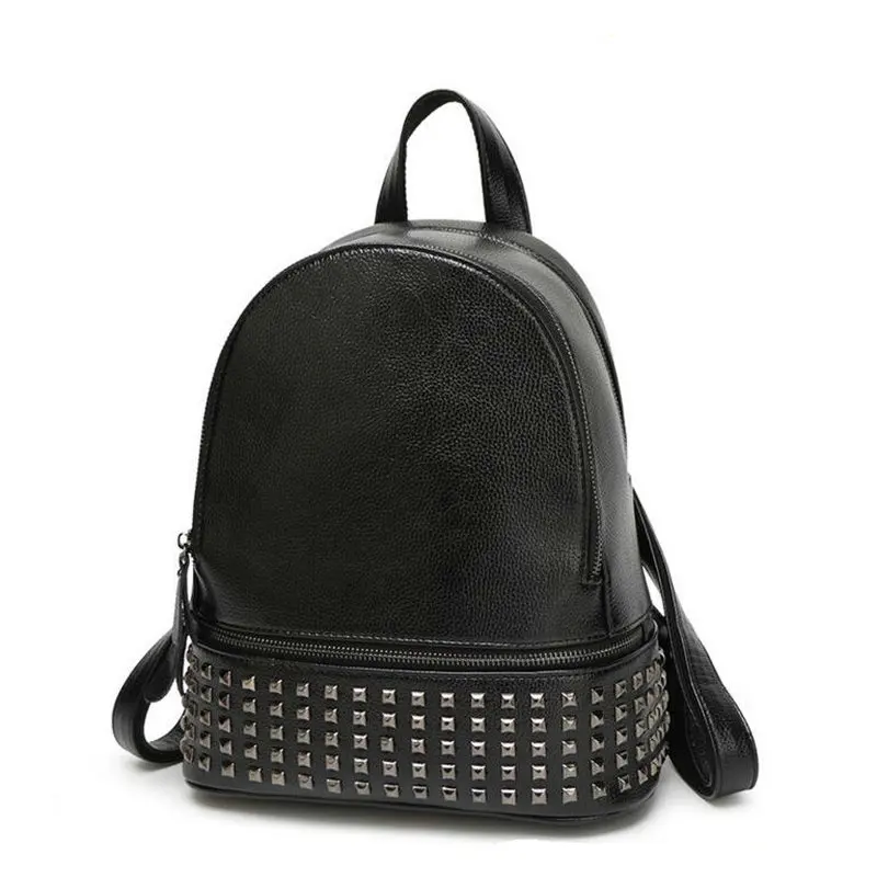 Hot Sale 2017 Women Fashion Backpack High Quality Genuine Leather Backpacks for Teenage Girls Single Color