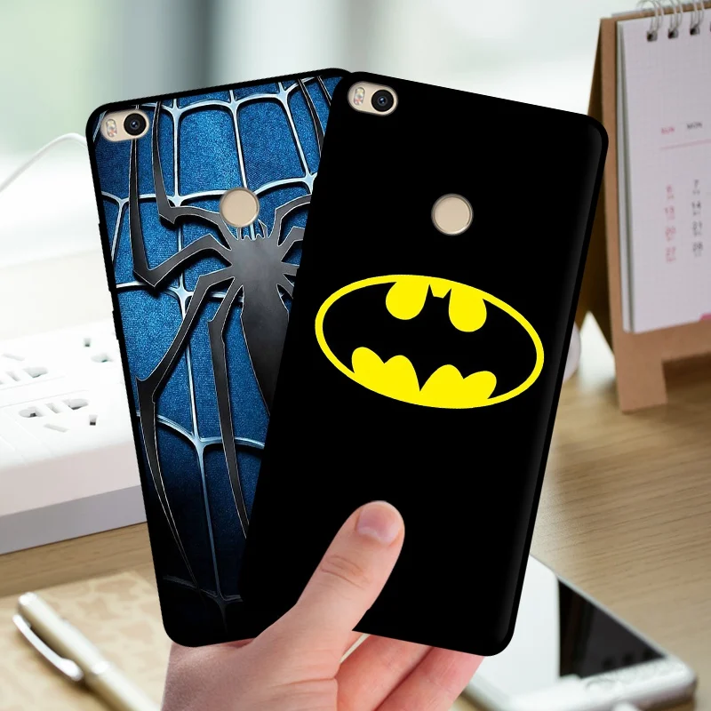 

mosirui for Xiaomi Mi max2 case Silicone Cover soft shell Back in fitted phone case Marvel Comics Spider Iron Thor