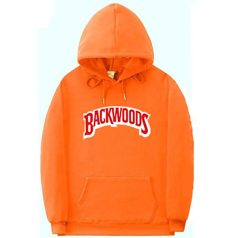 Винтовой манжеты на резинке толстовки уличная Backwoods свитер с капюшоном для мужчин Мода Осень Зима хип хоп пуловер