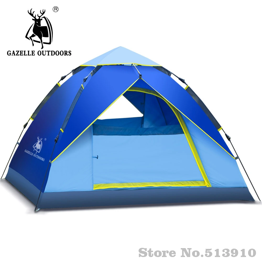 

Gazelle outdoors Single Layer 2-3 person Tents Hydraulic Automatic Windproof Waterproof Tent Outdoor Hiking Camping Tent