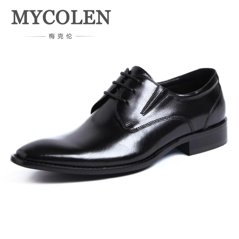 

MYCOLEN Fashion Luxury Designer Mens Dress Shoes Wedding Shoes Man Pointed Toe England Style Male Lace Up Business Shoes