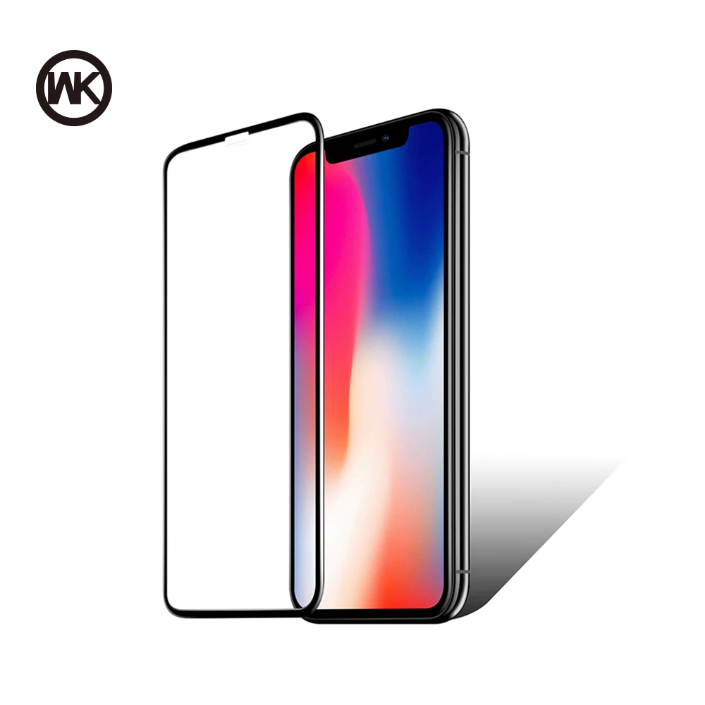 WK DESIGN 3D 9H Full Cover Tempered Glass Screen Protector for iPhone 6 6S 7 8 Plus X  Ultra-thin Full Protective Toughened Film
