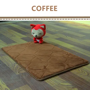 

Free Shipping Hot Quick-dryingr Coral Velvet Fabric Memory Foam Bath Mat Easy Care Bath Stripes Rug Anti Slip Absorbent Bath Mat