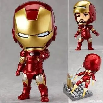 Железный человек Nendoroid мультфильм фильм фигурку аниме ПВХ Коллекционная модель