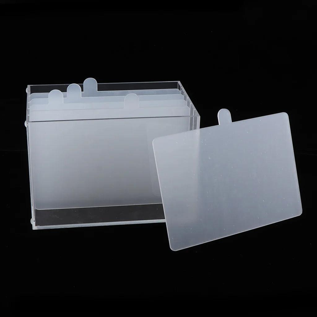 Kesoto Dustproof Acrylic Nail Art Color Display Tray Stand False Eyelash Storage Board