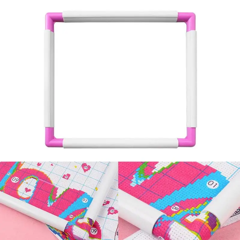 

DIY Plastic Square Shape Embroidery Hoop Cross Stitch Square Shape Sewing Frame Craft Accessories Sewing Tools