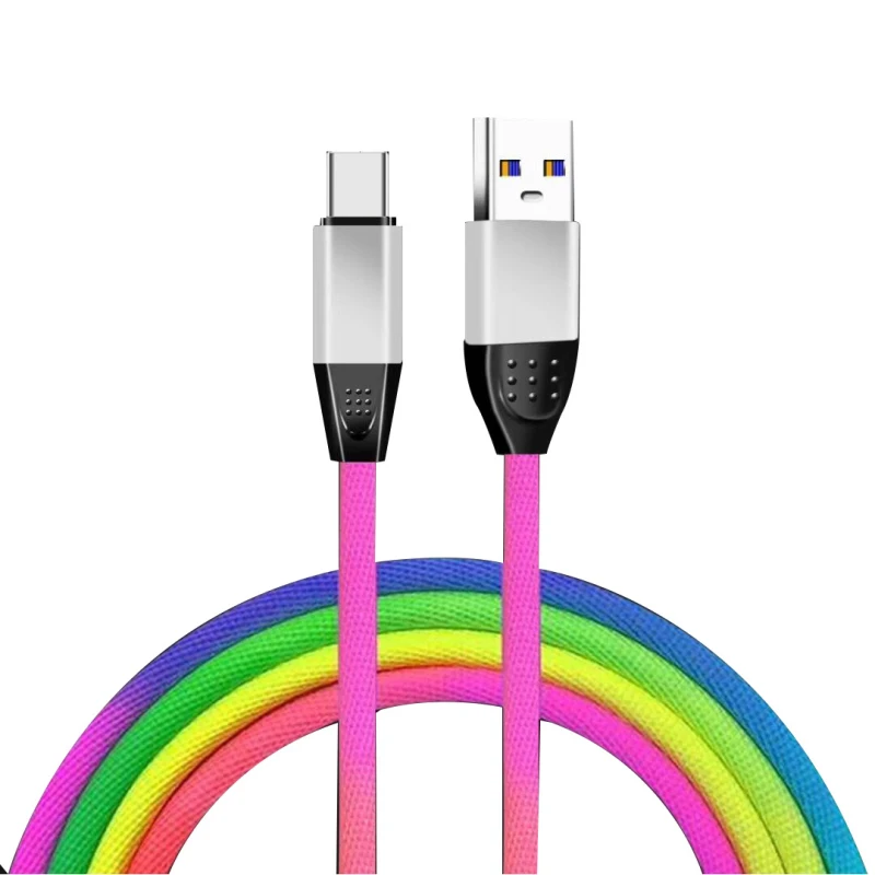 Usb кабель для мобильного телефона Xiaomi Rainbow зарядный кабель для передачи данных кабель Micro usb type C зарядный кабель для usb type-C устройств шнур