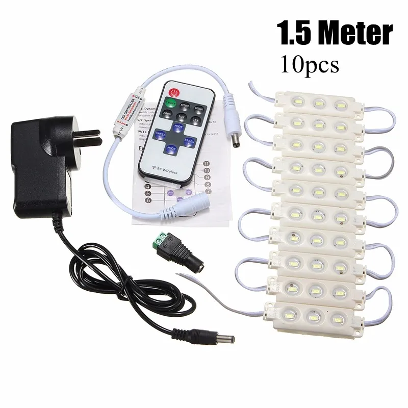 

7W 150cm 10pcs 30 LED Module Light 5630 SMD Dimmer Illuminated for Bathroom Make Up Cosmetic Mirror DV12V Waterproof IP65 220LM