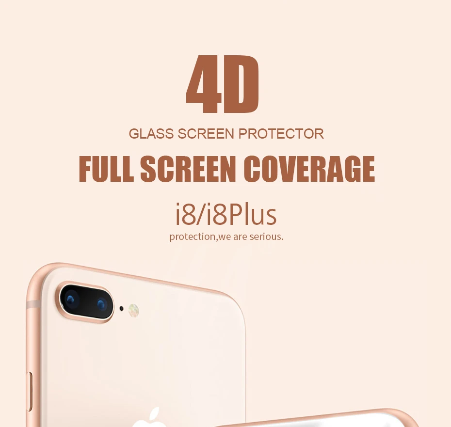 Изогнутое закаленное стекло H& A 4D 0,29 мм для iPhone 8, 8 Plus, 7, 7 Plus, полное покрытие, Защитная пленка для экрана для iPhone 6, 6 S, 7 Plus, стекло