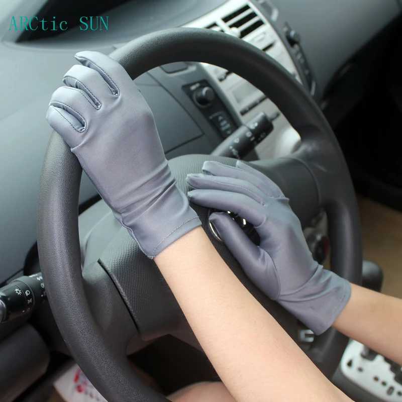 Fashion Solid Wrist Women Gloves Cotton Female Thin Short Design Elastic Special Sunscreen Summer Driving Hot Sale 5pcs/Lot