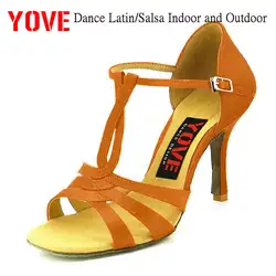 YOVE стиль w134-16 обувь для танцев Bachata/Salsa крытый и открытый Женская танцевальная обувь