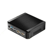 Gzgmet J1900 Intel Mini PC 4 ядра fanless 2 LAN RJ45 Порты и разъёмы 2 com USB 3.0 Портативный Windows PC