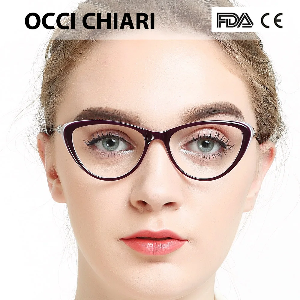 OCCI CHIARI Женская оправа для очков прозрачные оправы ацетатные очки близорукости