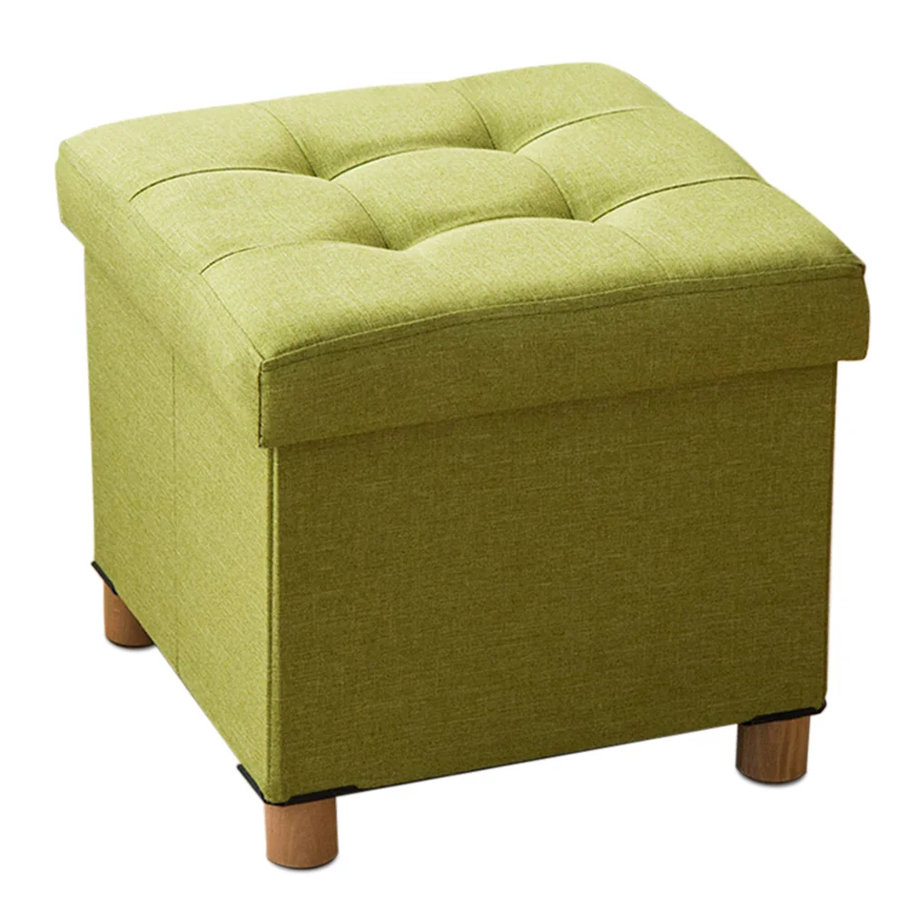 Примерочная ткань многофункциональный детский стульчик для хранения коробка Cloest Чай стол Кофе стол Пуф Пуфик скамеечка для ног - Цвет: Venom Green