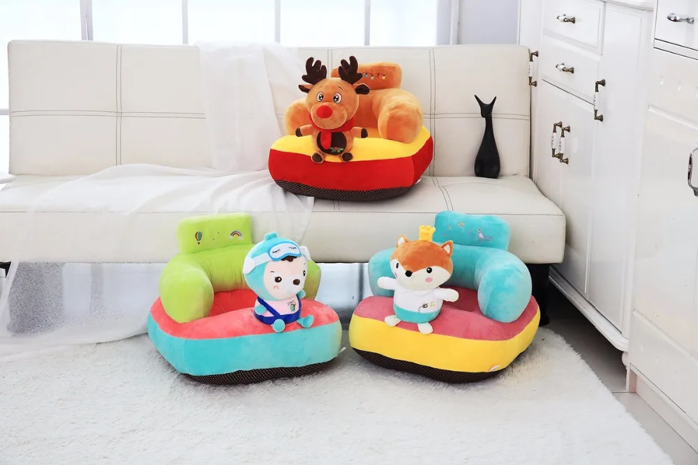 Esteira do Jogo do Bebê Cadeira de Bebé Cadeira de Unicórnio de Pelúcia para o Bebê a Aprender a Sentar Caçoa o Presente Alce Play Game Sofá Mat 4 Esteira do Jogo do bebê Mat Cadeira