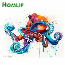 HOMLIF Осьминог алмазов картина рыбы, частный настраиваемый, Фото Пользовательские собственный Алмазная вышивка полный квадрат дрель со стразами Стразы 5D