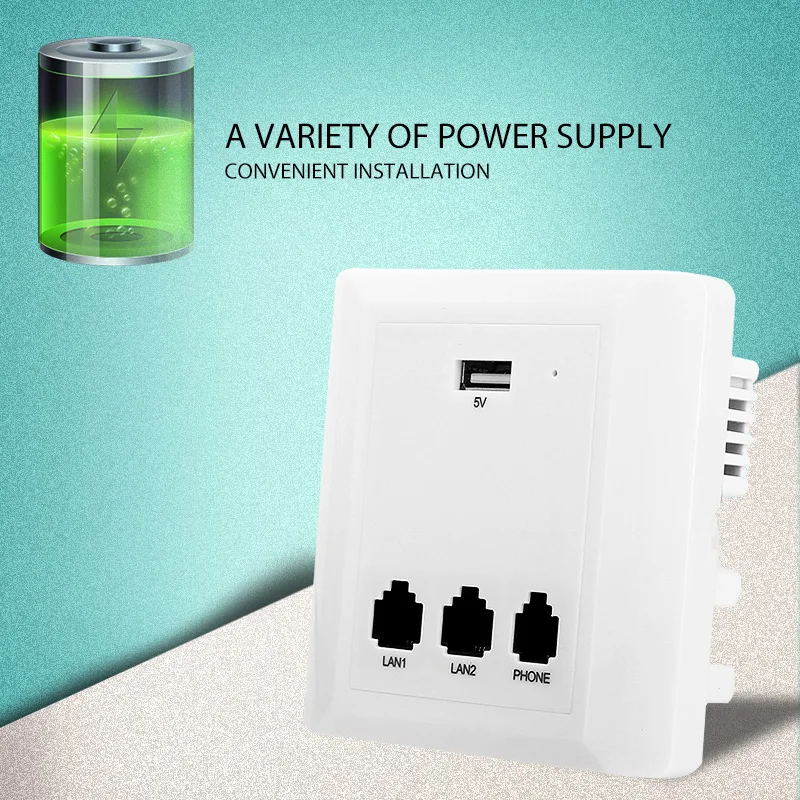 

86 Mini Socket Wall Wireless AP Router Hotel Wifi Access Point IEEE802.3af POE Support Wi-Fi Repeater Extender with LAN WAN USB