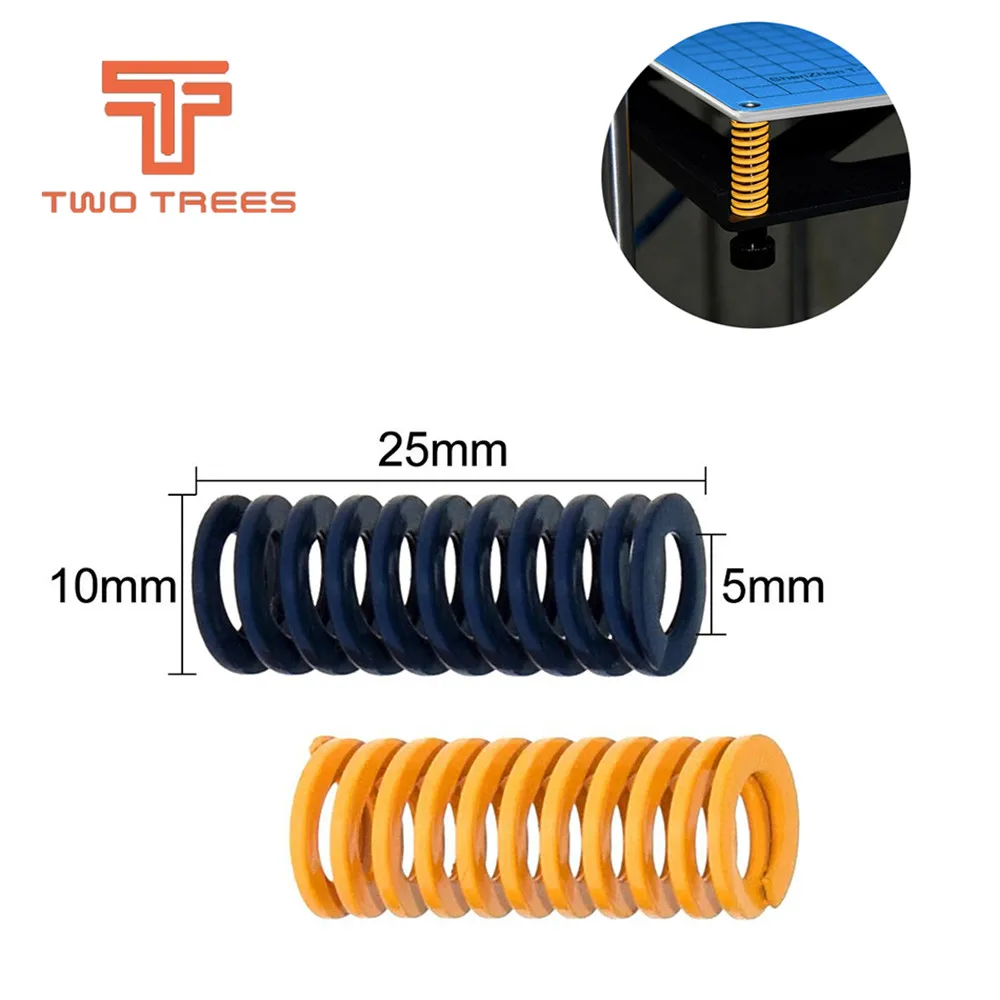 

5PCS 3D Printer Parts Spring Heated Bed 10*25MM Hot Plate 3D Printer accessories Reprap Imported For CR-10 CR-10S MK2B MK2A