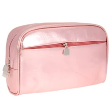 New Large Capacity Waterproof Cosmetic Bag Storage Travel Organizer Toiletry Solid Color PU Cosmetics Makeup Bag 1STL