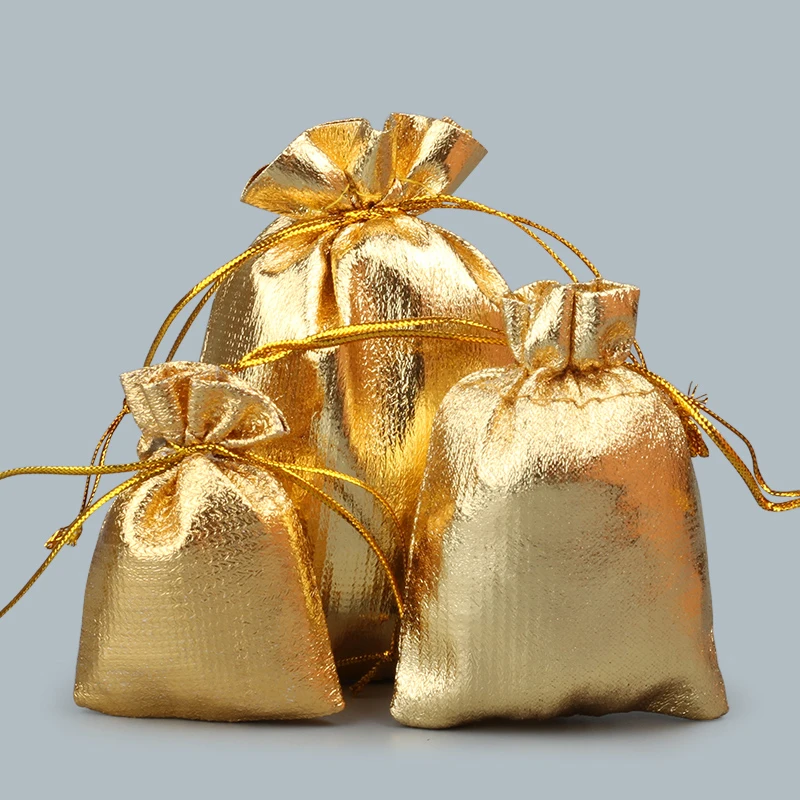 50 шт. сладкий подарок в сумочке Drawstring ювелирных изделий Организатор Рождество Свадебная вечеринка пользу посылка Сумки коробка сумки из