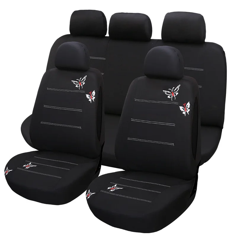 

WeSheU Car Seat Cover Universal Fit Car Styling butterfly Design Auto Seat Cushion Full Set Interior Accessories Seat Cover