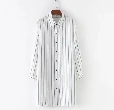 HXYZ новая весенняя полосатая блузка размера плюс, женский топ с длинными полосками, темперамент, длинный рукав, Офисная Женская рубашка XL XXXL 4XL