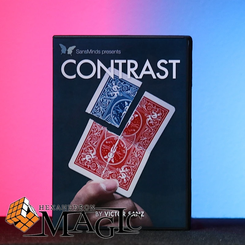Новинка 2017 года контраст (DVD и трюк) виктор sanz SansMinds DVD крупным планом карт Magic Trick