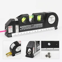 Мини лазерный уровень 2 перекрестных линий лазерный красный уровень тест линейка 15 мм рулетка 2,5 м многофункциональный