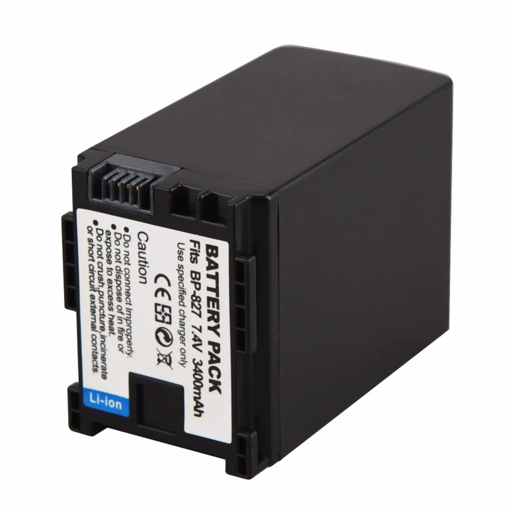 Kaufen 3400 mAh BP 827 BP 827 Kamera akku für CANON HG31 XA10 HF20 HF10 HF100 HF100E HG20 HG21 HF11 + Ladegerät BP 819 BP 807 BP 809