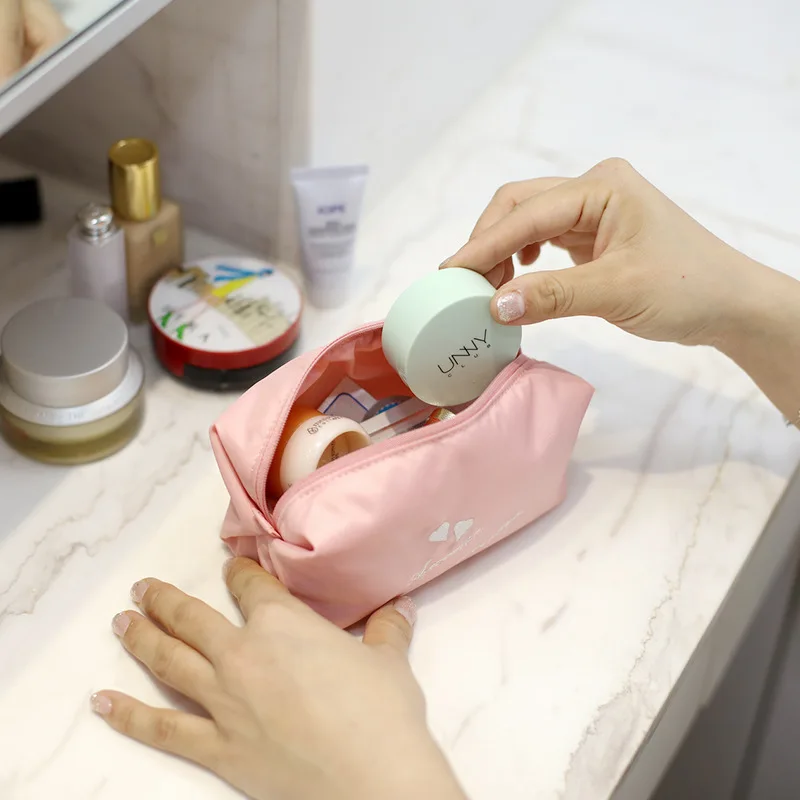 Простой путешествовать Make up Bag косметичка женский корейский труба сумочка сумки