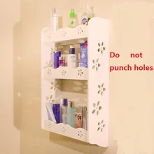 Bathroom wall font b racks b font cosmetics font b storage b font shelves multi storey