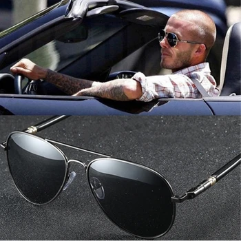 

Aviation Metail Frame Quality Oversized Spring Leg Alloy Men Sunglasses Polarized Brand Design Pilot Male Sun Glasses Driving