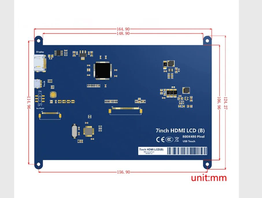 HDMI 7 дюймов сенсорный экран для Raspberry Pi 3 емкостный 7 ЖК-монитор для Banana Pi сенсорный экран и USB дисплей