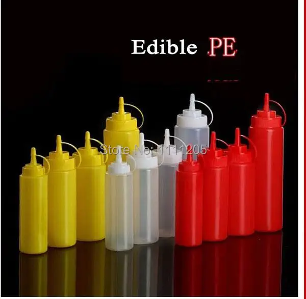 Squeeze Bottle Edible Plastic BBQ sauce bottles 9OZ 250ml Condiment