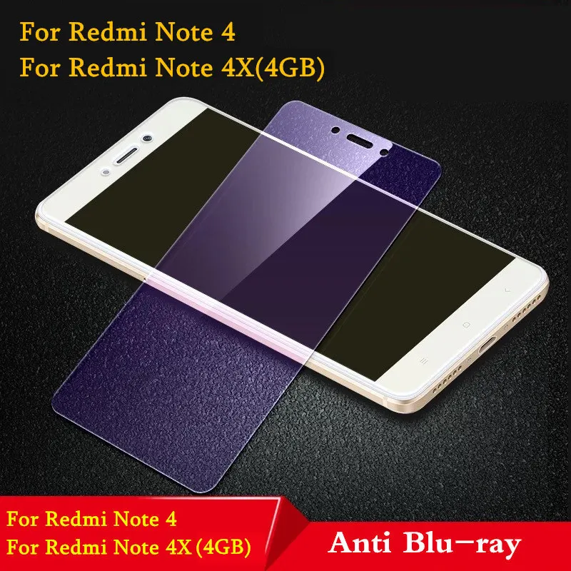 Закаленное стекло для Xiaomi Redmi Note 4 4X Pro Полное закаленное стекло Redmi Note 4 Pro Защита экрана для Redmi 4A 4X pro стекло - Цвет: Note 4  Anti Bluray
