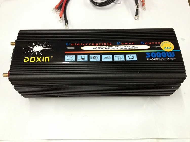 

Free Shipping 3000W DC24V to AC220V Modified Wave Car Power Inverter+Charger & UPS,Quiet and Fast Charging