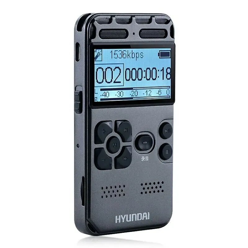 

Hyunda E188 Portable Professional Voice Recorder Dictaphone Ultra-long Standby Time Noise Reduction supports Hifi MP3 walkman