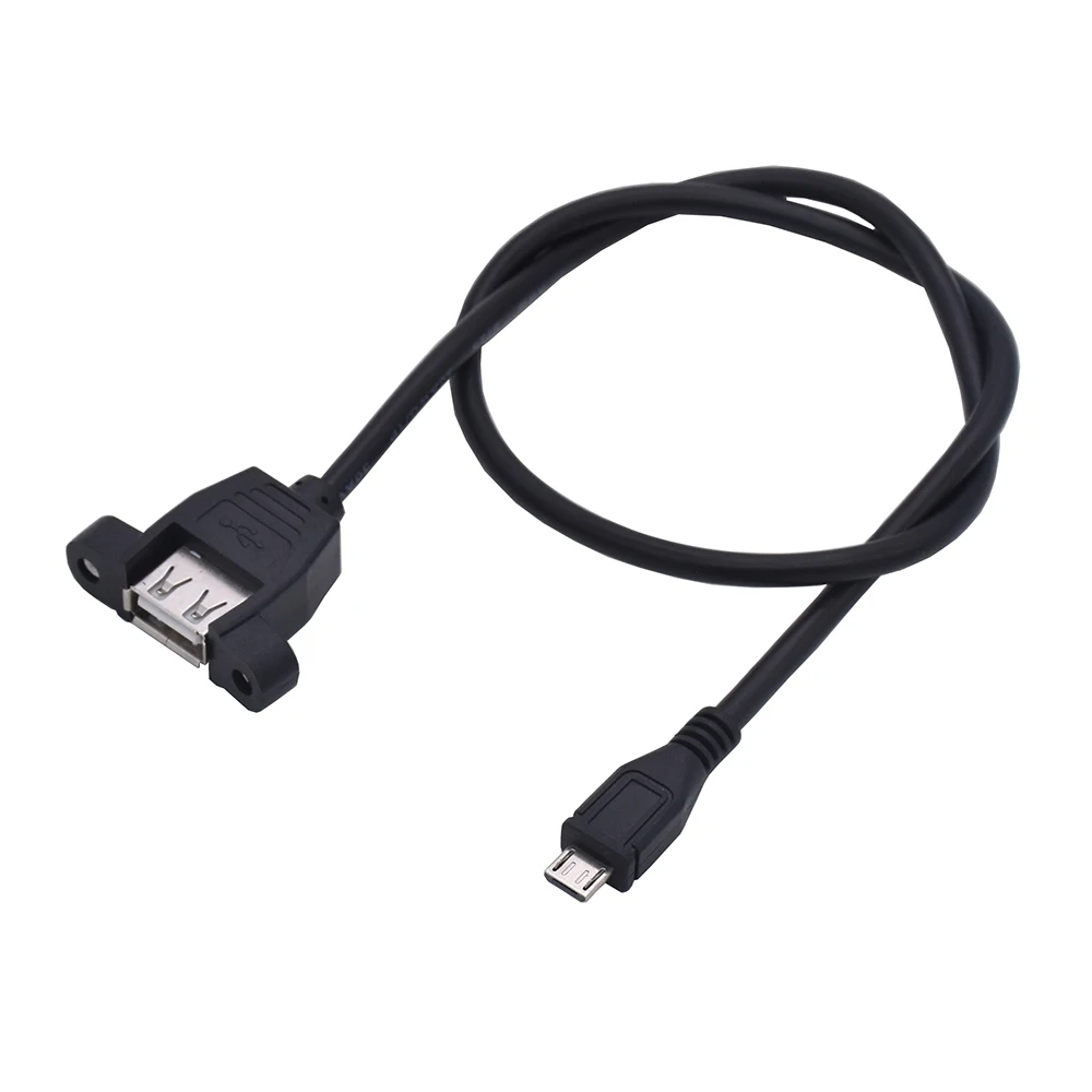 30 см 50 Micro B Male к USB A Female адаптер преобразователь с винтовым замком Панельное