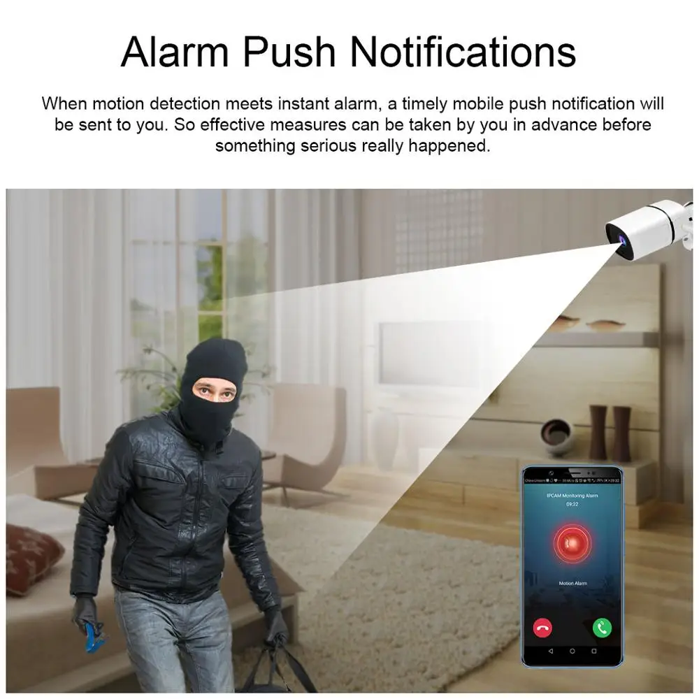  Support ONVIF HD 1080P IP Camera IP66 Waterproof CCTV Camera With 36 Piece IR Night Vision Bullet C - 33019882455