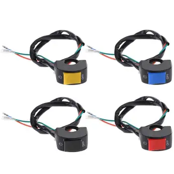 

4 Colors 1pc 12V 7/8in Motorcycle Handlebar On/Off Switch for LED Headlight Fog Head Lamp Eye Light Car Styling Switches