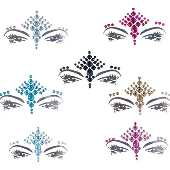 

1PC Face Jewels Crystal Temporary Eyes Tattoos Face Gems Rhinestone Temporary Tattoo Fashion Diy Face Sticker Party Body Glitter