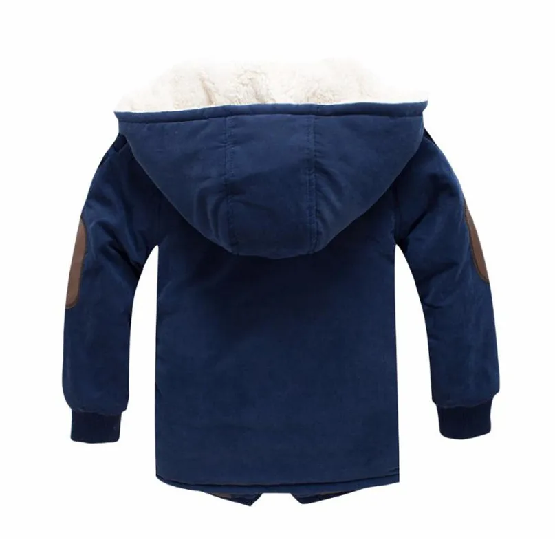 Arloneet/Куртки и пальто; модная детская верхняя одежда с капюшоном и мехом для мальчиков; теплая зимняя одежда; Лидер продаж года; Новинка года; OB17 - Цвет: Navy