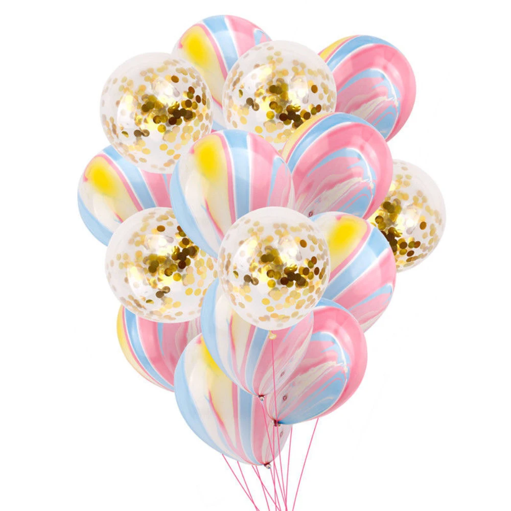 

20pcs 12" Colorful Confetti Balloons Latex Helium for Birthday Party Unicorn Party Decorations Kids Wedding Christmas Festival