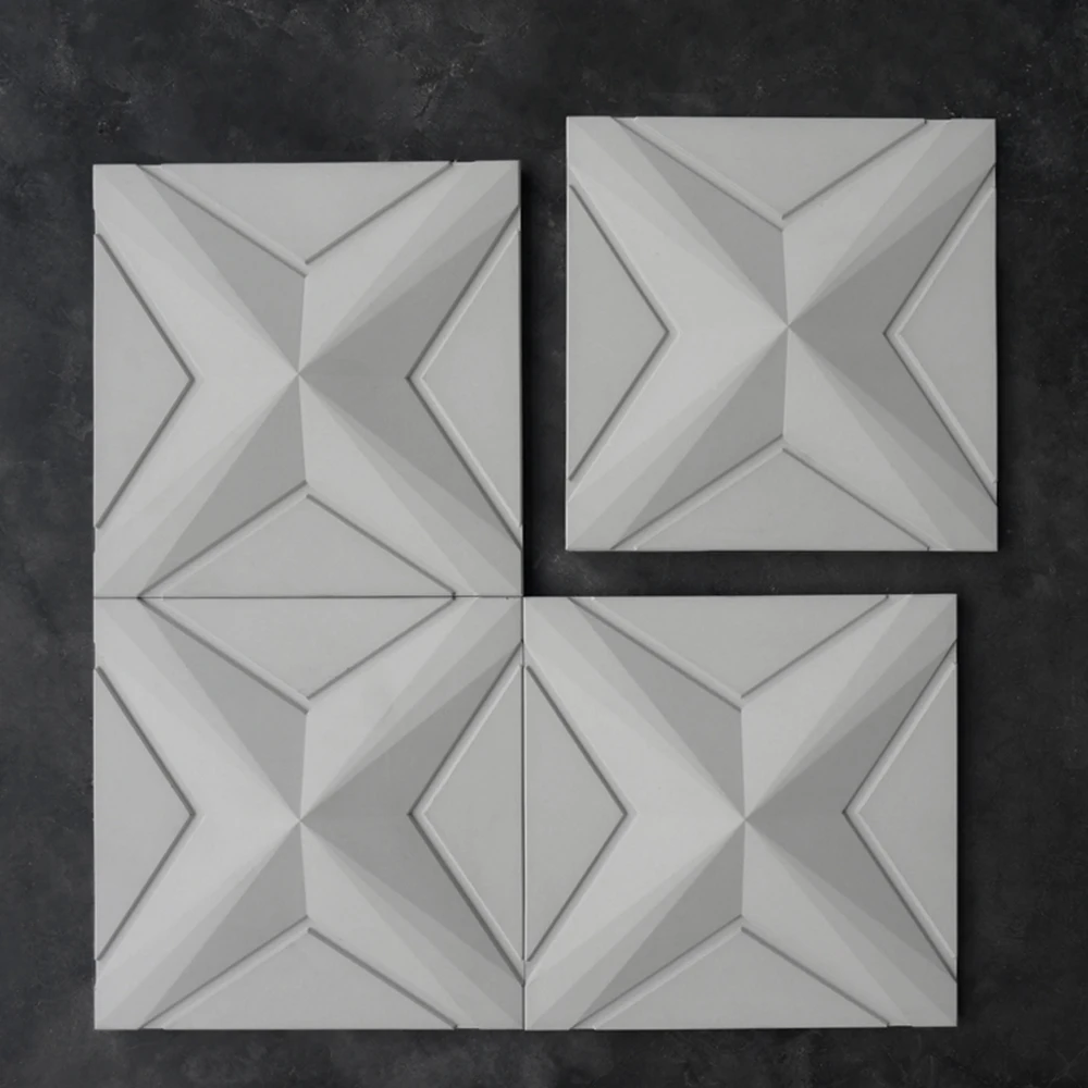 

Geometric design concrete wall brick silicone mold cement wall brick mold plaster mold mosaic wall brick mold