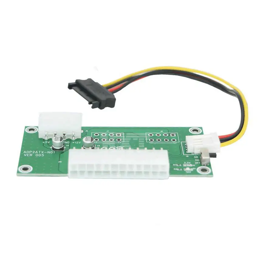 الكمبيوتر المكتبي atx 24pin المزدوج psu امدادات الطاقة مزامنة كاتب موسع الكابل ل bitcoin التعدين ديد الموسع مع التبديل اليدوي