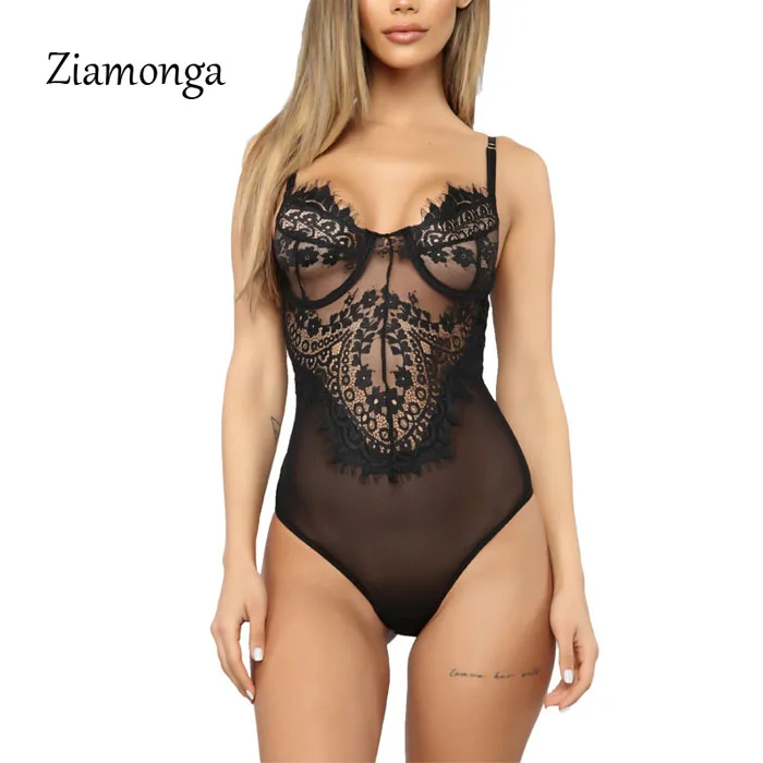 Ziamonga пикантные Летние Боди Для женщин сетчатый комбинезон Bodycon тела Feminino Комбинезоны Для женщин s комбинезон женски