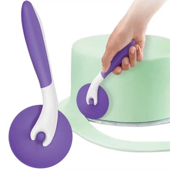 

Eco-Friendly 1PC 100% Foodgrade Plastic Baking Kithcen Accessories Fondant Trimmer Cake Decorating Tools Pizza Cutter E016