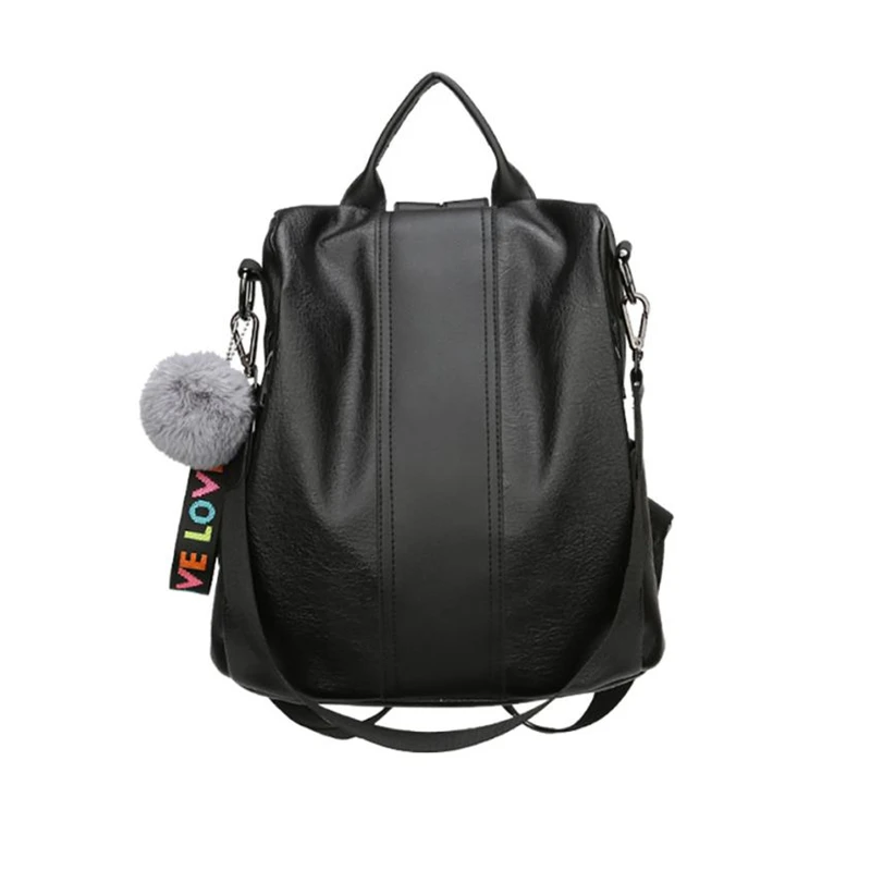 2018 Ocardian new  Women's Fashion Plush Ball Zipper Shoulder Bags Backpack Travel Rucksack7