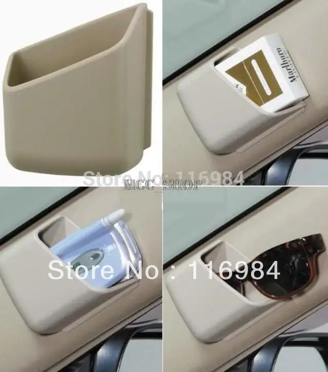 

2pcs Multi-purpose paste type content box car Storage box of glasses/handset employ content box car compartment