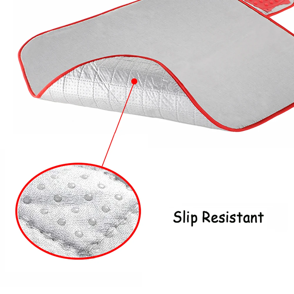Гладильный коврик с силиконовой подставкой для утюга, модернизированное противоскользящее гладильное одеяло, портативный термостойкий гладильный коврик 28,3*24 дюйма